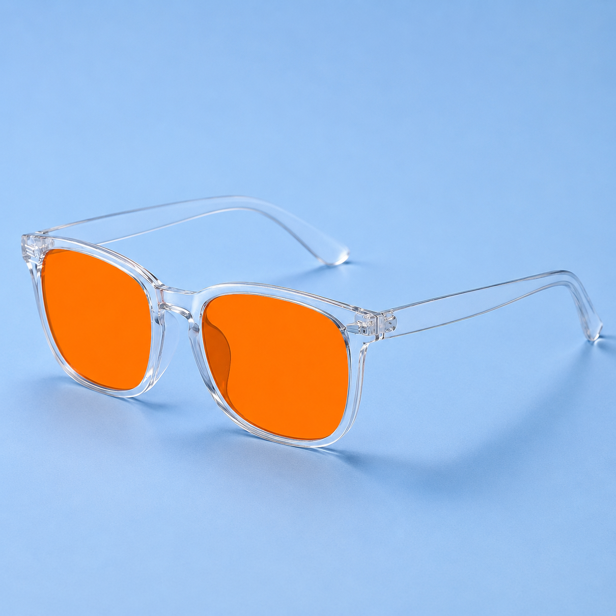 FL-41 tinted glasses for migraine and photophobia relief, front view