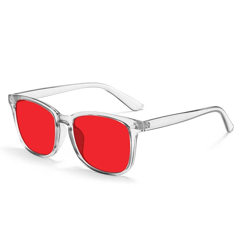 Trendy anti Blue Light Glasses Women Men Better Sleep Red Lens Filter Glasses Anti-Uv Glasses with Tinted Orange Lenses