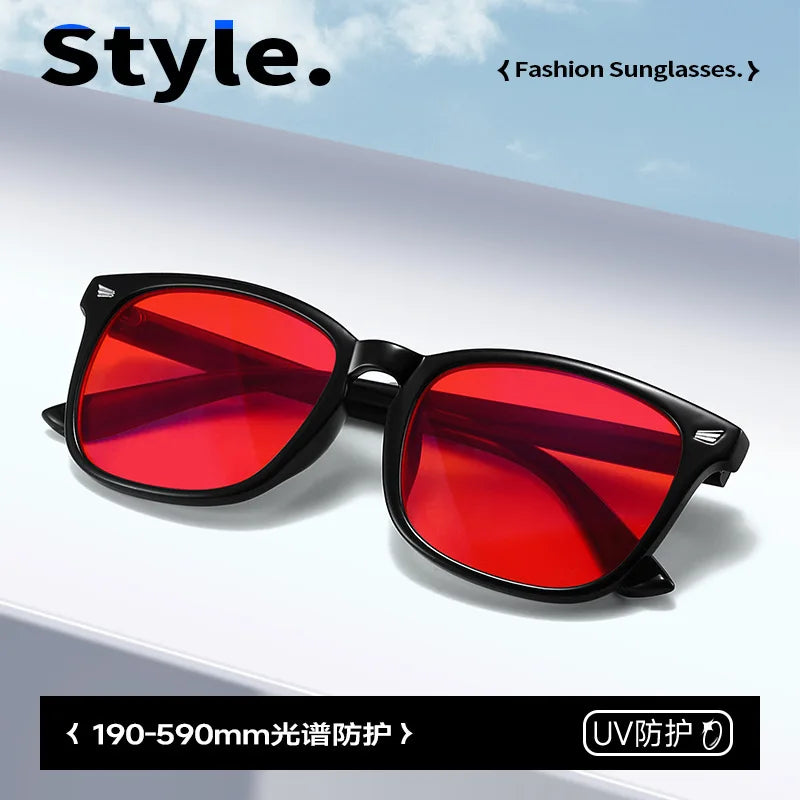 Trendy anti Blue Light Glasses Women Men Better Sleep Red Lens Filter Glasses Anti-Uv Glasses with Tinted Orange Lenses