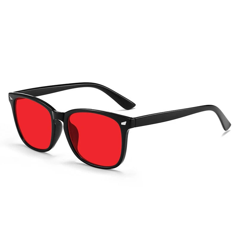 Trendy anti Blue Light Glasses Women Men Better Sleep Red Lens Filter Glasses Anti-Uv Glasses with Tinted Orange Lenses